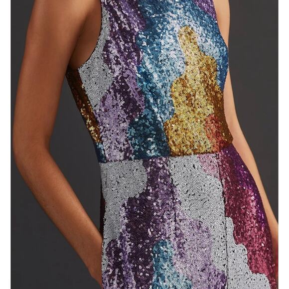Anthropologie Hutch Abstract Sequin Jumpsuit - Size Small - Picture 2 of 9